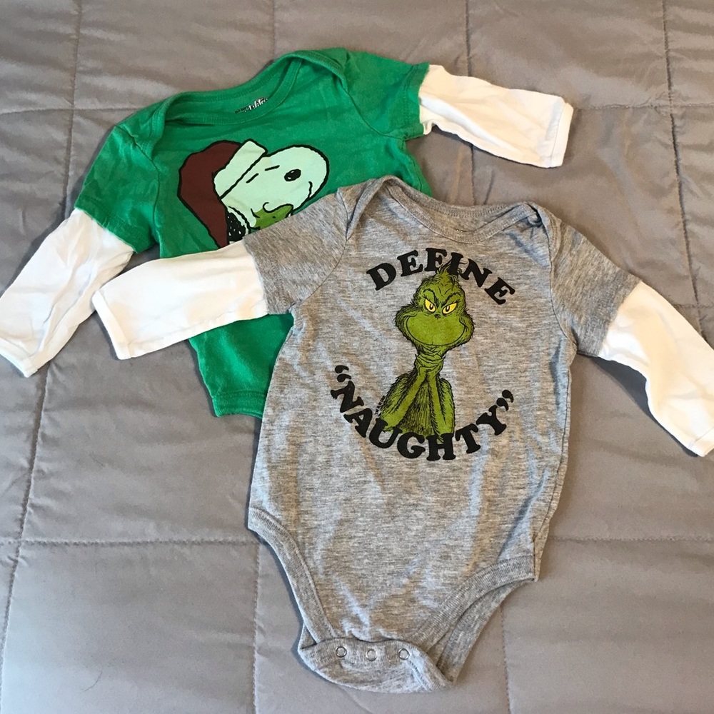 Old Navy Christmas Long Sleeved Onesies